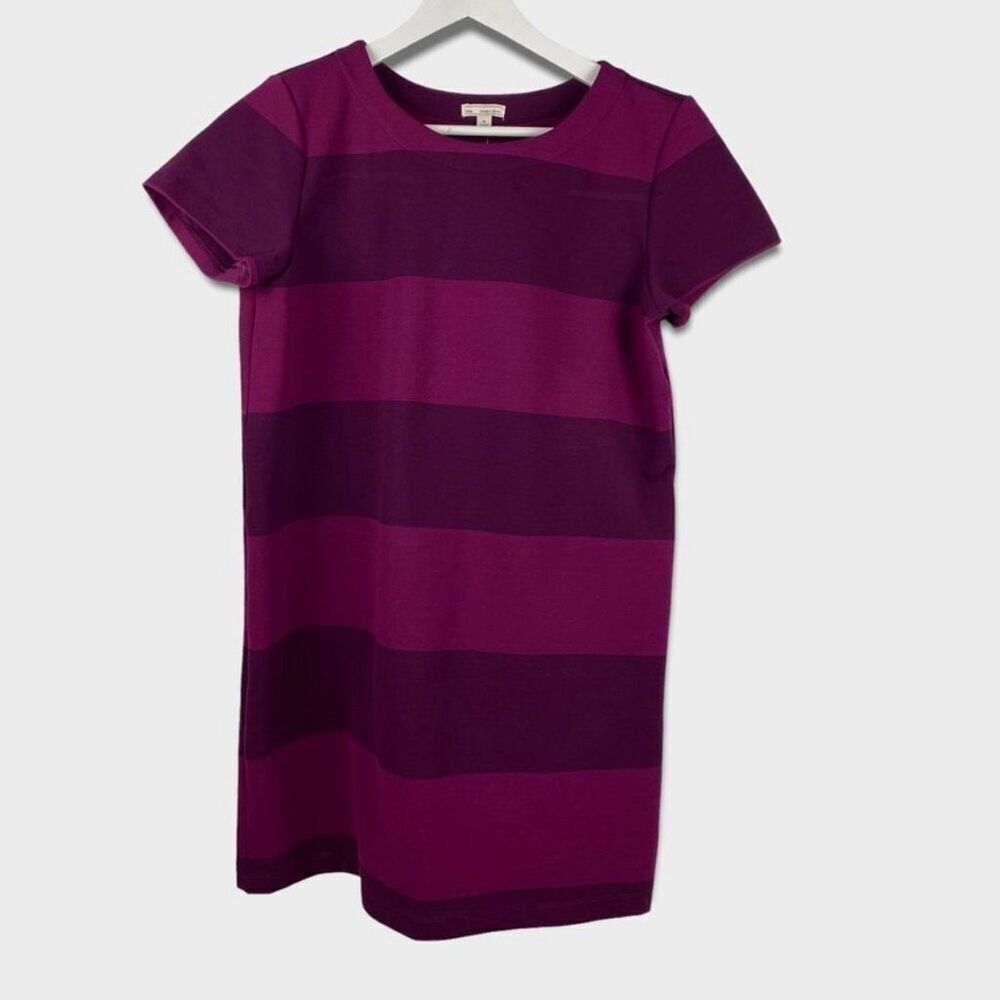 Gap Box Pleat Wide Stripe Pink Dress size Medium NEW